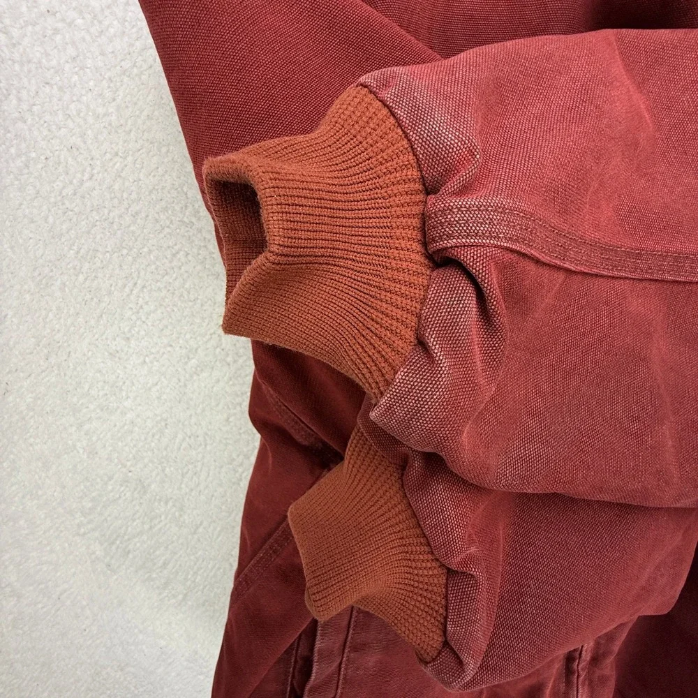Carhartt Santa Fe Jacket Quilt Lined Mens 2XL J14 BRK Brick Red Clay Red